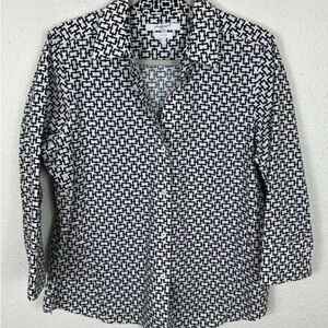 Foxcroft NYC Easy Care Plus XXL 3/4 Sleeve Button Up